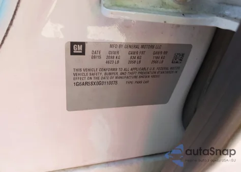 2016 Cadillac Cts Luxury Collection z USA, uszkodzony, nr VIN 1G6AR5SX0G0110075